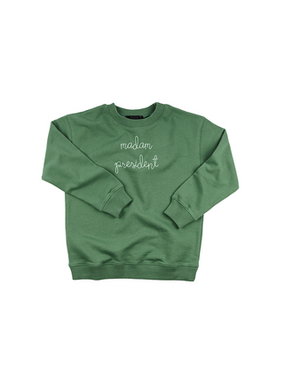 "madam president" Kids' Sweatshirt Sweatshirt Ecovest Vintage Green 2T 