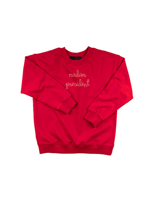 "madam president" Kids' Sweatshirt Sweatshirt Ecovest Red 2T 