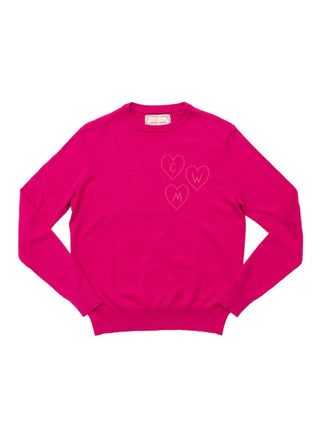 Mama Love Cotton Silk Crewneck CUSTOM Lingua Franca NYC Fuchsia Rose XS 