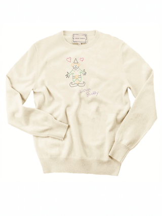 “Love Buddy Drawing” Cashmere Crewneck