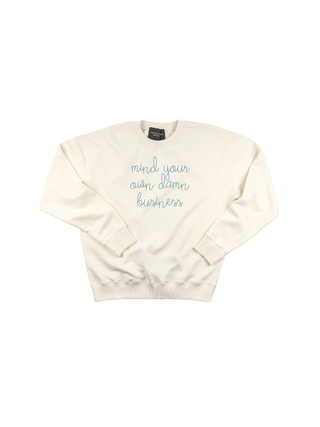 "mind your own damn business" Women's Sweatshirt Sweatshirt Ecovest Cream XS 