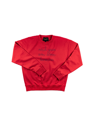 "mind your own damn business" Women's Sweatshirt Sweatshirt Ecovest Red XS 