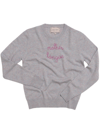 "mother tongue" Women's Crewneck Sweater Donation10p Heather XS 