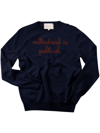 "motherhood is political" Women's Crewneck Sweater Donation10p Navy XS 