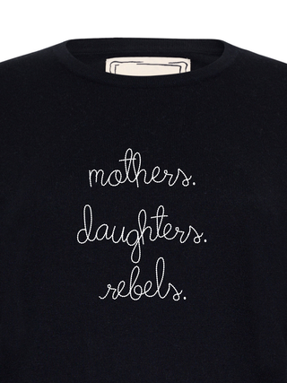"mothers. daughters. rebels." Mara Crewneck Cotton Silk Core LINGUA FRANCA NYC