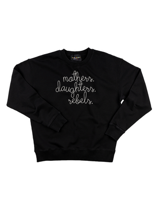 "mothers. daughters. rebels." Women's Sweatshirt Sweatshirt Ecovest Black XS 