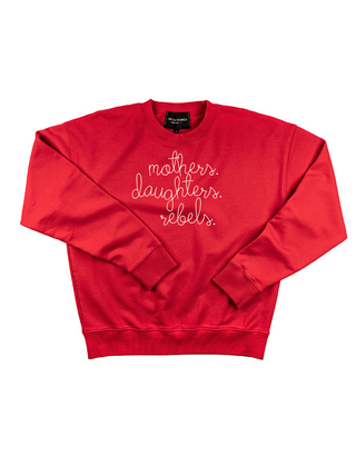 "mothers. daughters. rebels." Women's Sweatshirt Sweatshirt Ecovest Red XS 