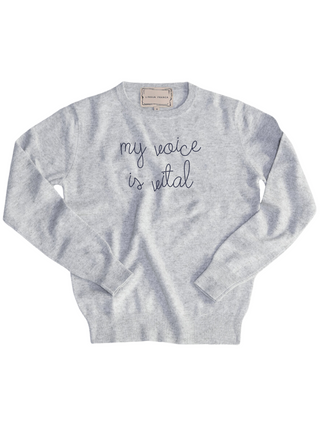 "my voice is vital" Crewneck Sweater Donation10p Smoke XS 