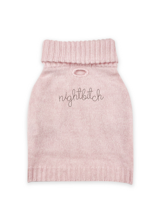 "nightbitch" Dog Sweater Sweater LINGUA FRANCA NYC Pale Pink XS