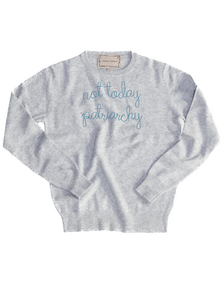 "not today patriarchy" Crewneck Sweater Donation100d Smoke XS 