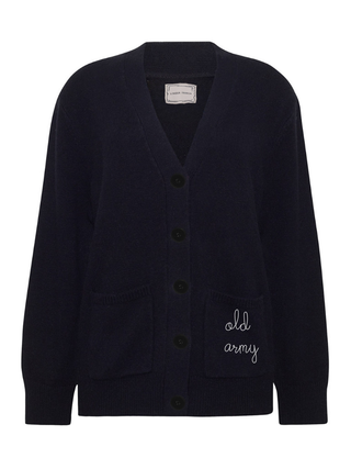 "old army" Cluny Cardigan Wool Core LINGUA FRANCA NYC Navy XS