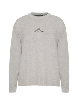 "outlaw" Maxine Sweater Cotton Cashmere LINGUA FRANCA NYC Smoke XS