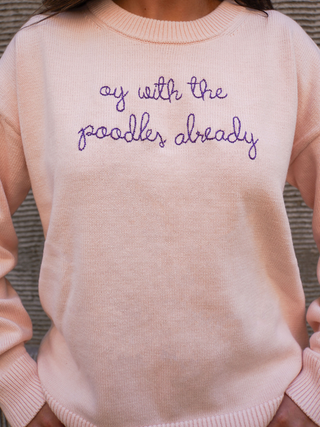 "oy with the poodles already" Maxine Sweater Cotton Cashmere LINGUA FRANCA NYC