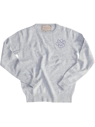 Custom Puppy Love WKC Crewneck Cashmere Core LINGUA FRANCA NYC Smoke XS