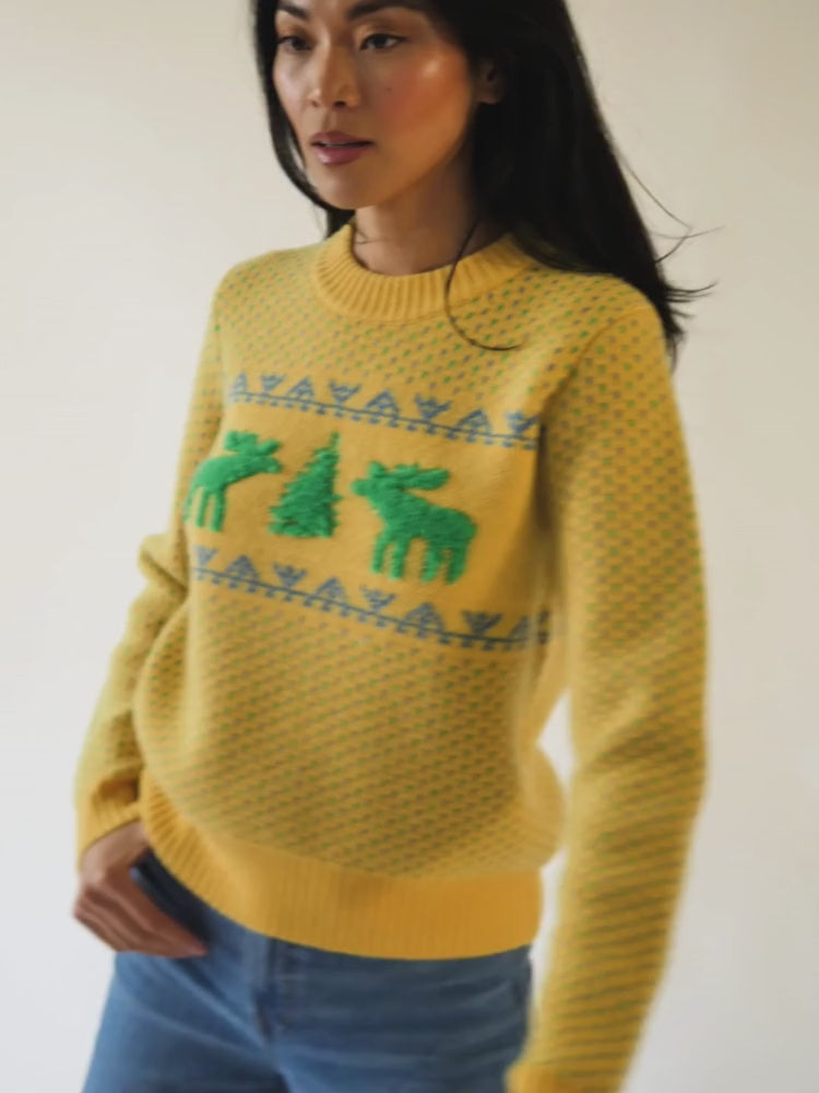 Chris Nordic Crewneck Sweater Lingua Franca NYC