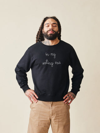 "in my voting era" Men's Sweatshirt Sweatshirt Dubow S Black 