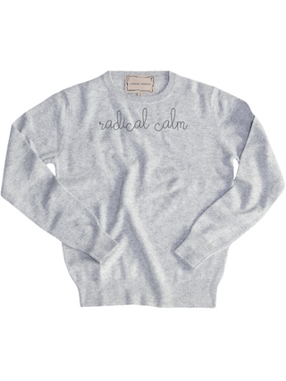 "radical calm" Women's Crewneck Sweater Donation10p Smoke XS 