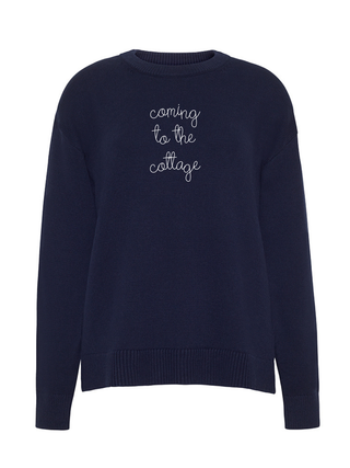 "coming to the cottage" Maxine Sweater Cotton Cashmere LINGUA FRANCA NYC