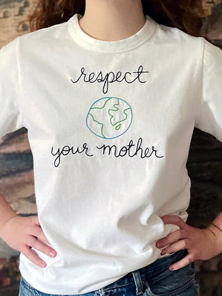 "respect your mother" Short Sleeve T-shirt Donation Lingua Franca NYC   