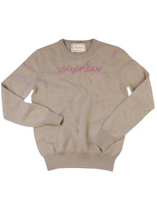 "roevember" Crewneck Sweater Donation10p Oatmeal XS 