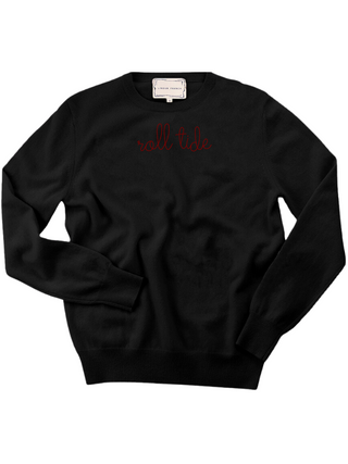 School Spirit Men's Crewneck Sweater LINGUA FRANCA NYC Black XS