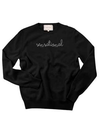 "sensational" Women's Crewneck Cashmere Core LINGUA FRANCA NYC Black XS