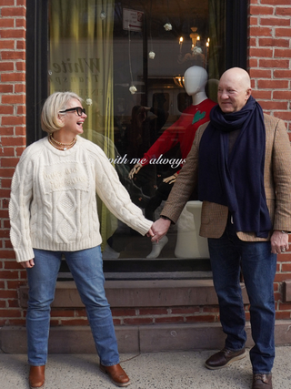 "hugs and resistance" Bjorn Crewneck CUSTOM LINGUA FRANCA NYC