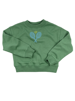 "serve up" Kids' Sweatshirt Sweatshirt Ecovest Vintage Green 2T 