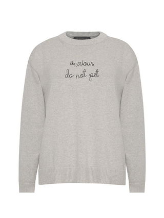 "anxious do not pet" Maxine Sweater Maxine LINGUA FRANCA NYC