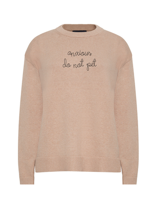 "anxious do not pet" Maxine Sweater Maxine LINGUA FRANCA NYC