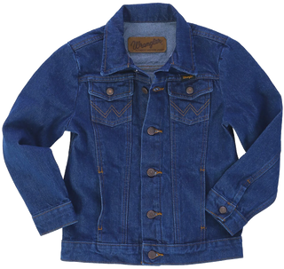 Custom Wrangler® Kids Jacket STYLE SKU Lingua Franca NYC XS Dark Wash 