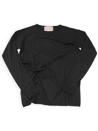 Silk Cashmere Pullover Silk Cashmere Lingua Franca NYC Black XS 