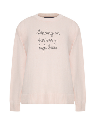 "standing on business in high heels"  Maxine Sweater