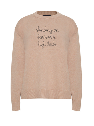 "standing on business in high heels"  Maxine Sweater