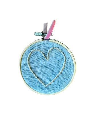 Hoop Ornament  Lingua Franca NYC Teal  