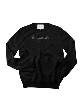 "the guardian" Men's Crewneck Cashmere Core LINGUA FRANCA NYC Black XS