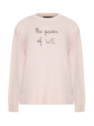 "the power of we" Maxine Sweater Cotton Cashmere LINGUA FRANCA NYC Pale Pink XS