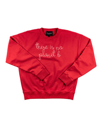 "there is no planet b" Women's Sweatshirt Sweatshirt Ecovest Red XS 