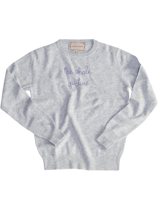 "the whole picture" Men's Crewneck Cashmere Core LINGUA FRANCA NYC Smoke XS