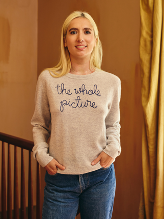 "the whole picture" Women's Crewneck Cashmere Core LINGUA FRANCA NYC