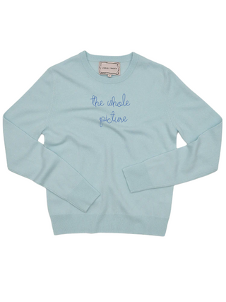 "the whole picture" Women's Crewneck Cashmere Core LINGUA FRANCA NYC Seafoam XS
