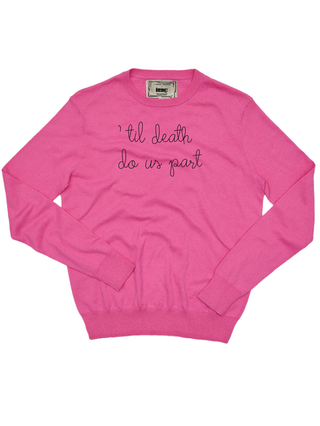 "'til death do us part" Cotton Silk Crewneck 307 Other LINGUA FRANCA NYC Magenta XS