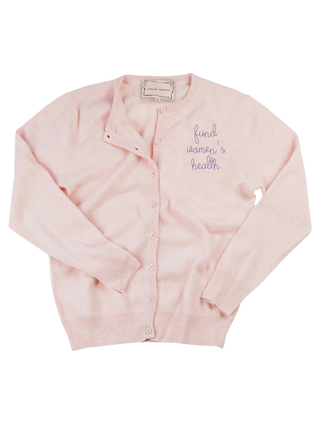 "fund women's health" Classic Cardigan Cashmere Core LINGUA FRANCA NYC Pale Pink XS