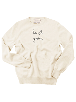 "touch grass" Women's Crewneck