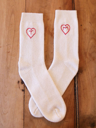 Custom Valentine's Socks Cashmere Core Lingua Franca NYC