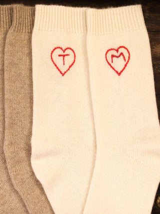 Custom Valentine's Socks Cashmere Core Lingua Franca NYC