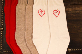 Custom Valentine's Socks Cashmere Core Lingua Franca NYC