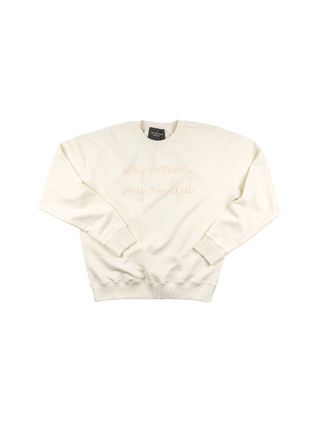 "very demure, very mindful" Women's Sweatshirt Sweatshirt Ecovest Cream XS 