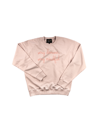 "very demure, very mindful" Women's Sweatshirt Sweatshirt Ecovest Light Pink XS 