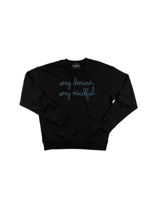 "very demure, very mindful" Women's Sweatshirt Sweatshirt Ecovest Black XS 